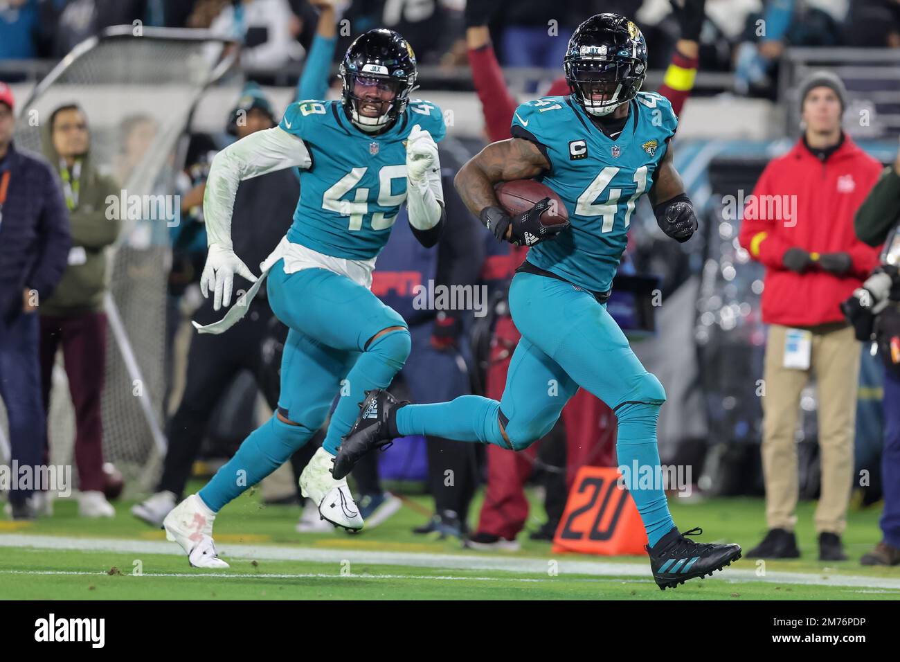 Jacksonville, Florida, USA. January 7, 2023 Jacksonville Jaguars