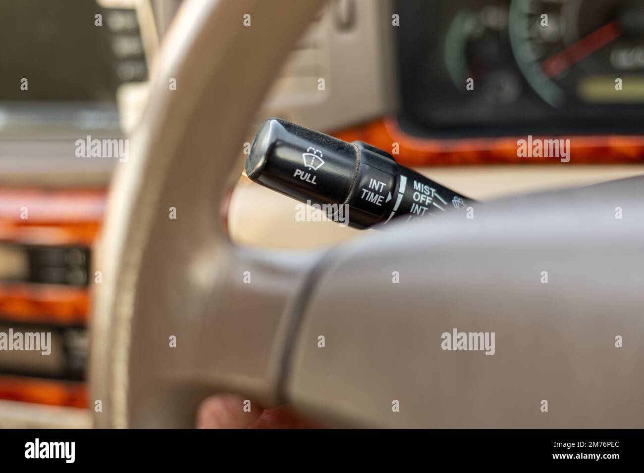 Wiper control switch in a car Stock Photo Alamy