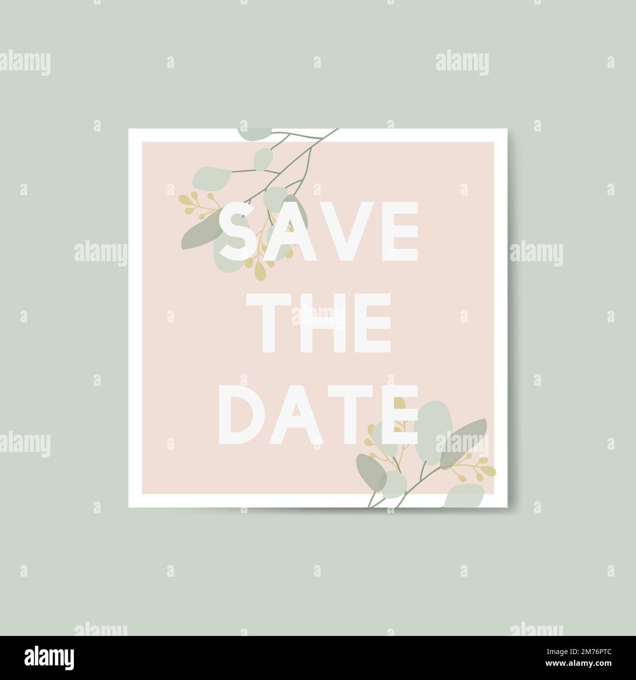 Wedding invitation square card template vector Stock Vector Image & Art