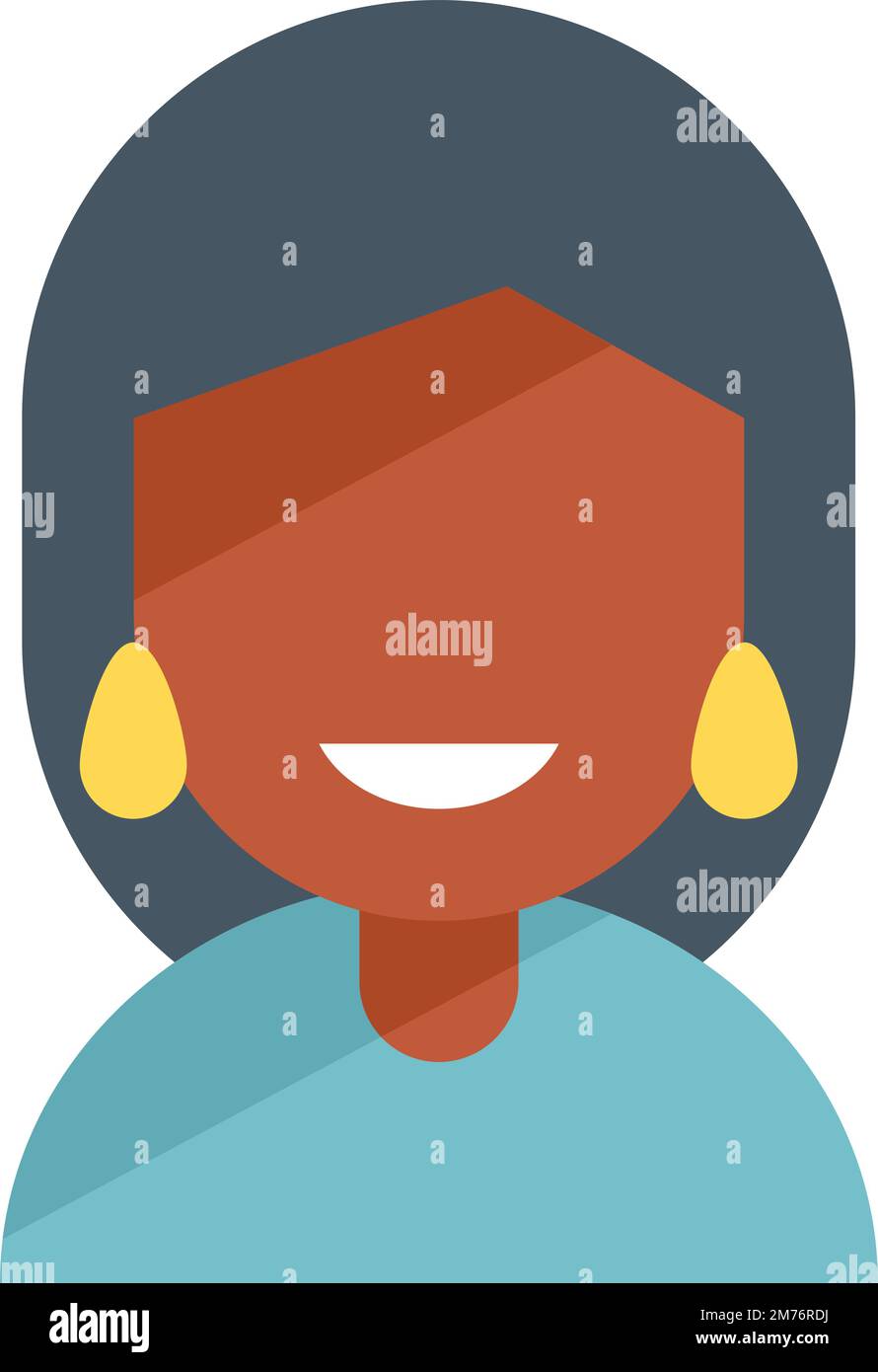 Fun smiling icon flat vector. Happy person. Team smile isolated Stock ...
