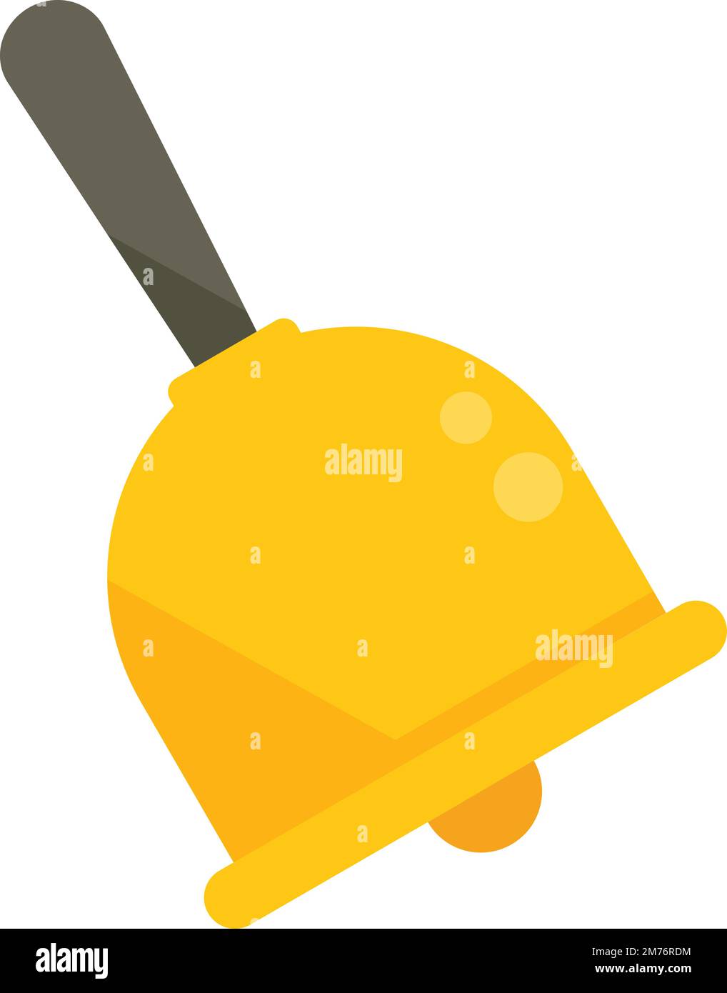 School bell icon flat vector. Test answer. Study school isolated Stock ...