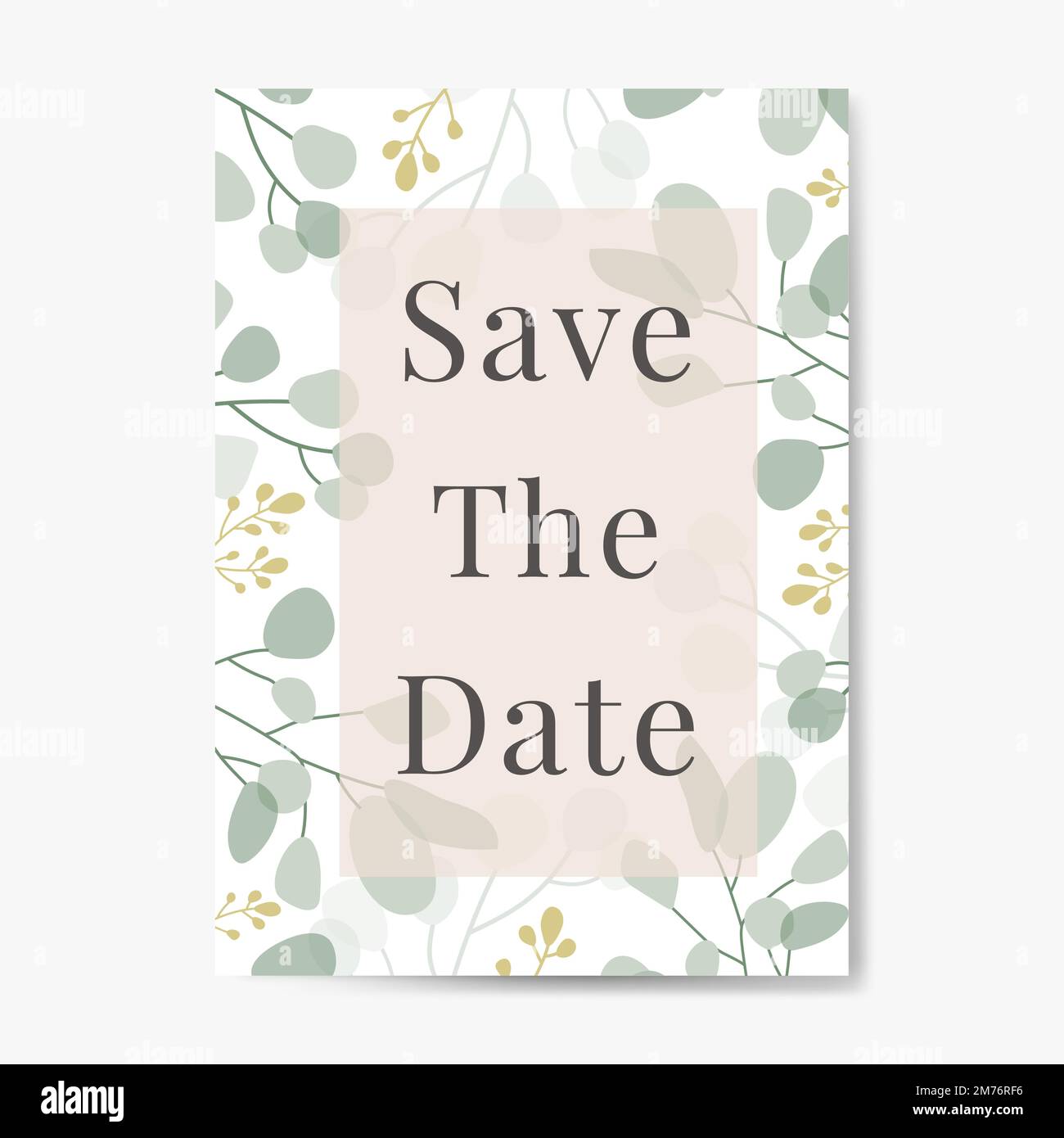 Save the date wedding invitation card template vector Stock Vector