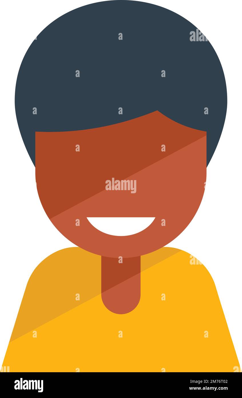 School smiling icon flat vector. Person character. Smile team isolated ...