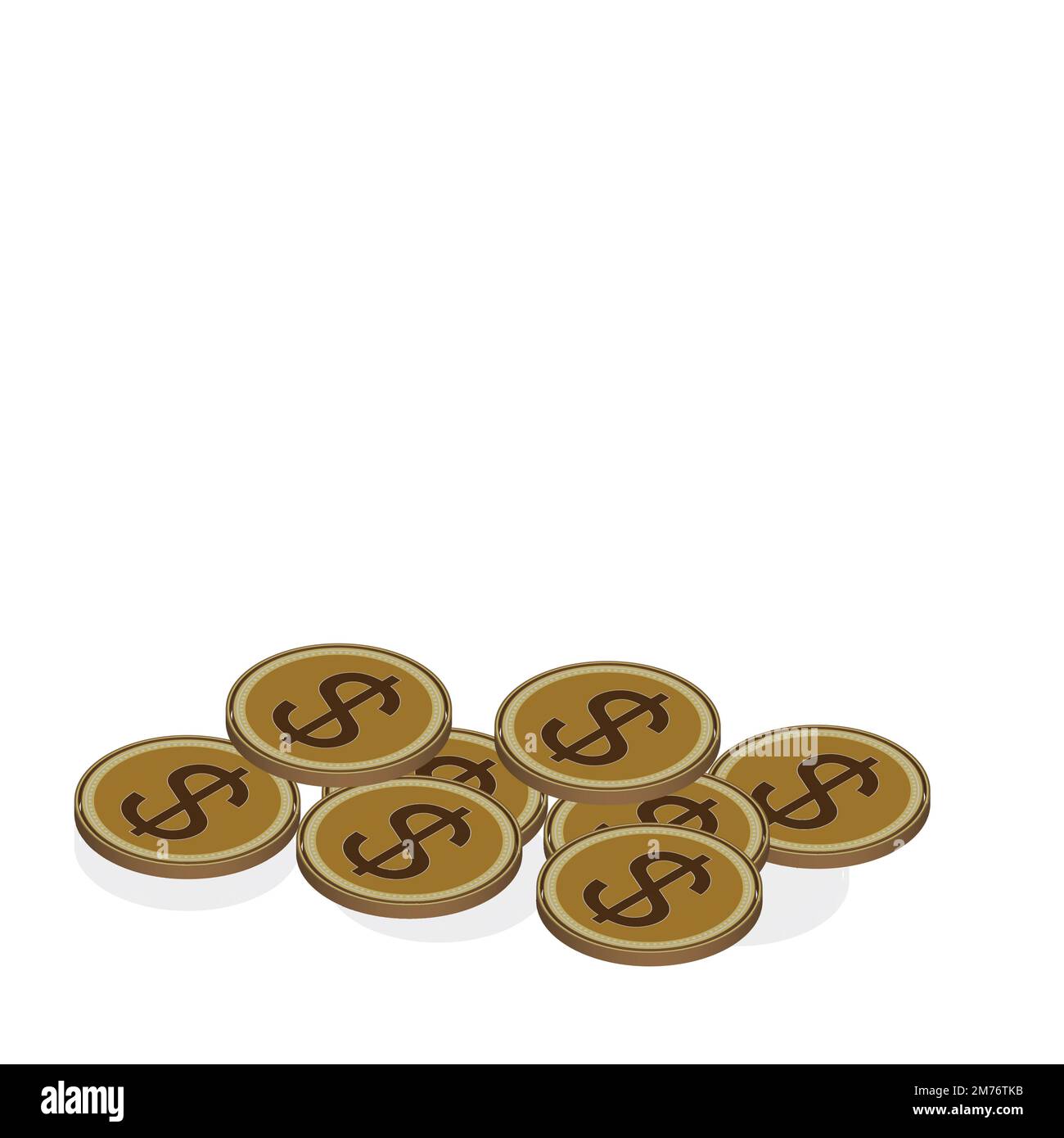 vector design of coins Stock Vector