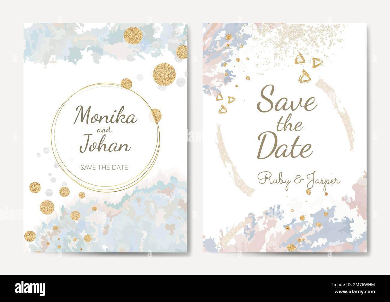 Save the date wedding invitation vector Stock Vector