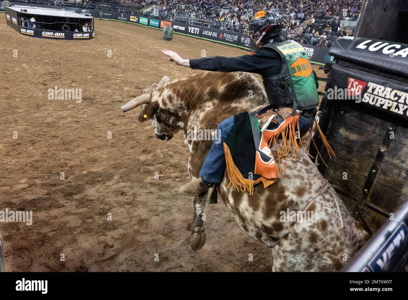 New York, New York, USA. 7th Jan, 2023. Professional bull rider CASEY ...