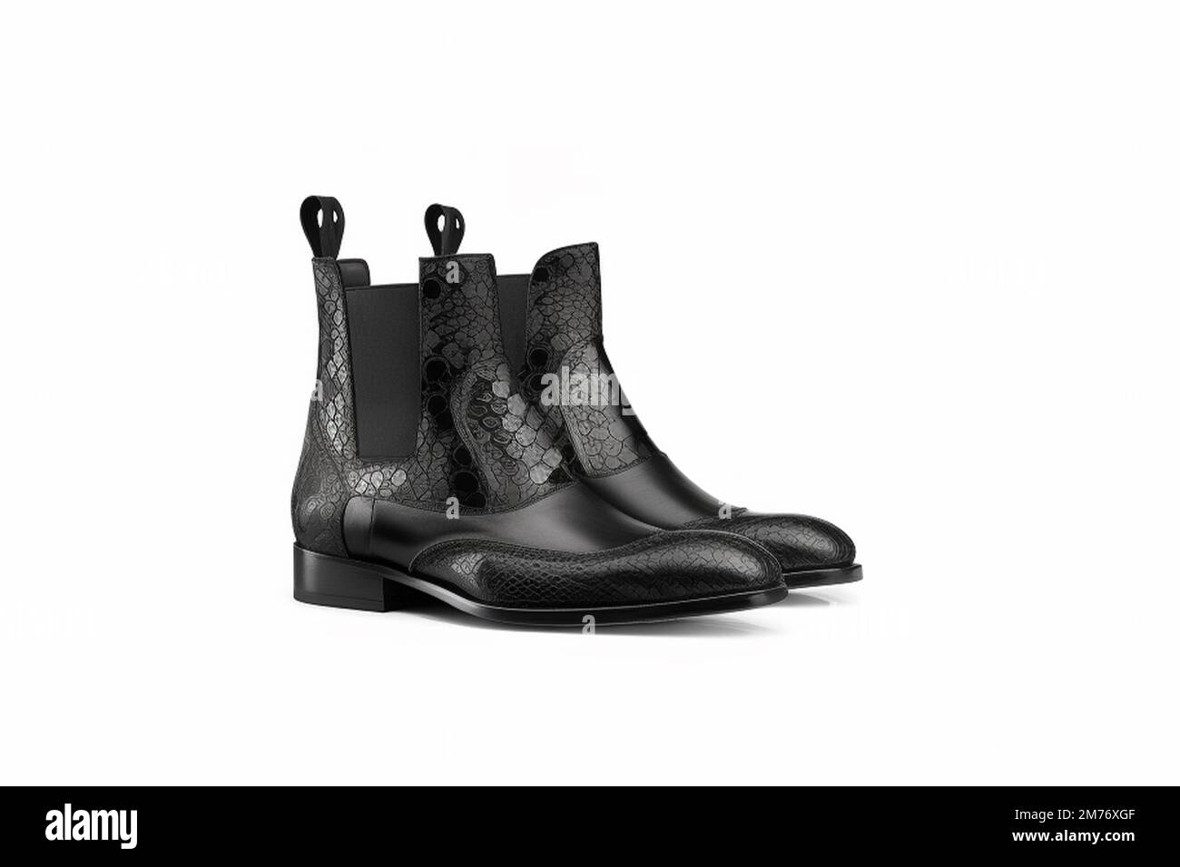 black leather men's shoes on isolated white background Stock Photo - Alamy