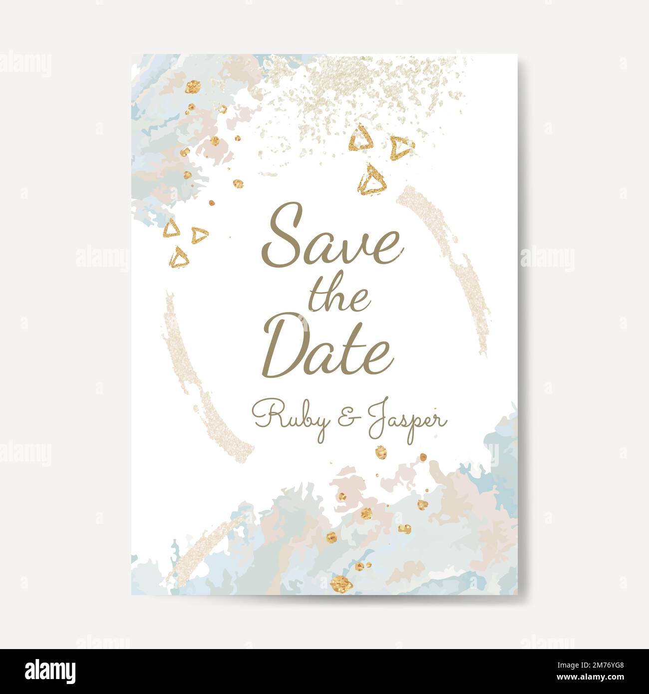 Save the date wedding invitation vector Stock Vector