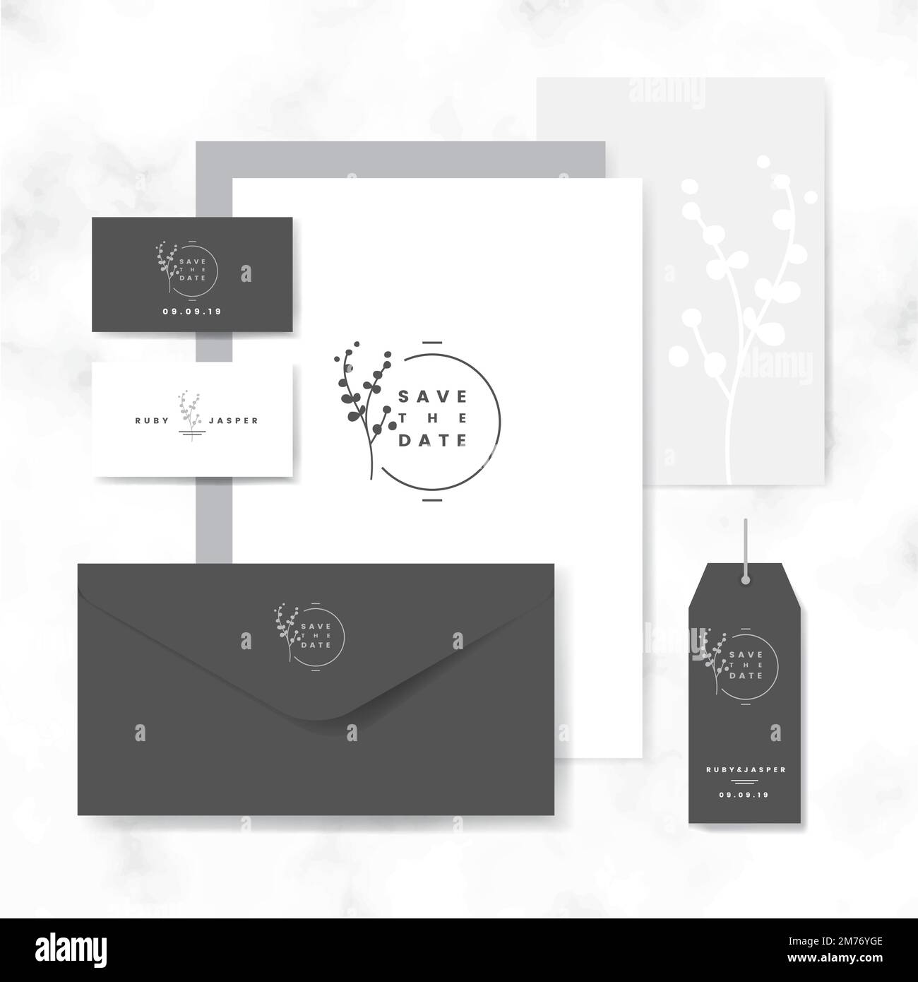 Save the date layout set vector stock vector image art alamy