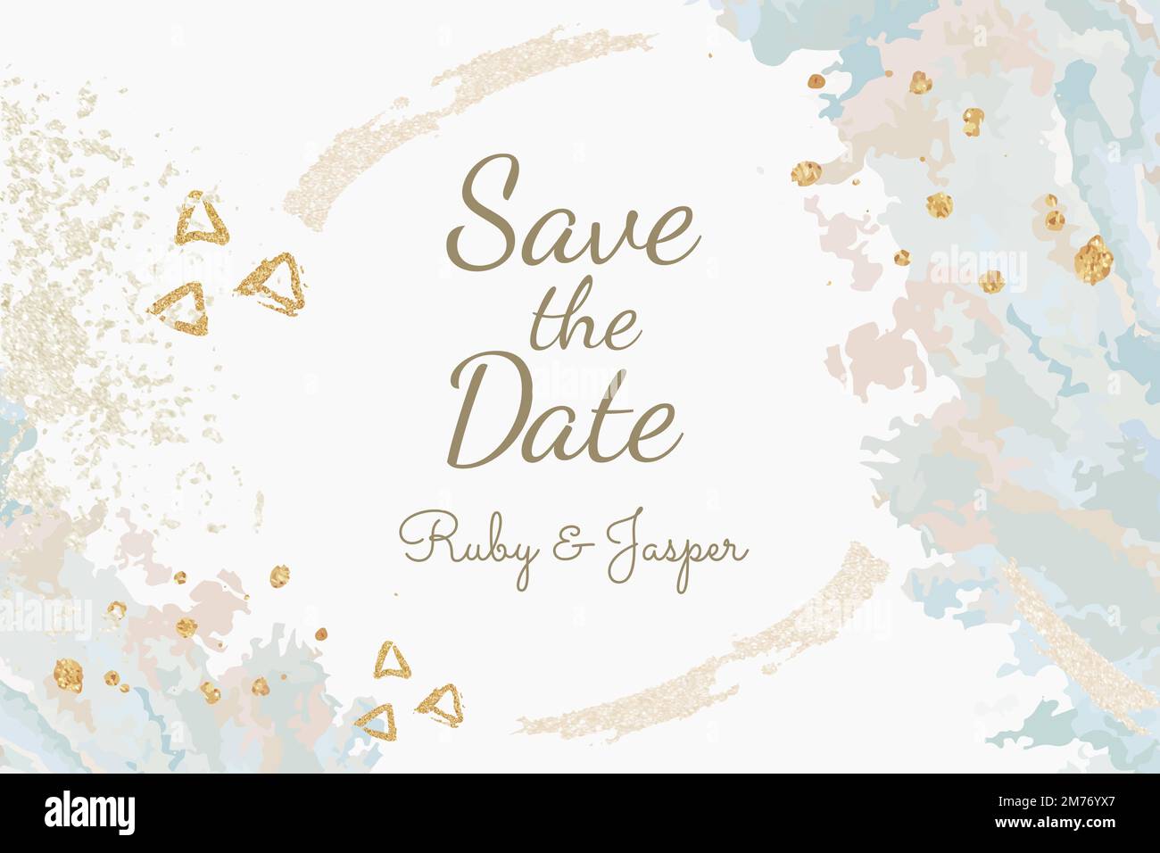 Save the date wedding invitation vector Stock Vector