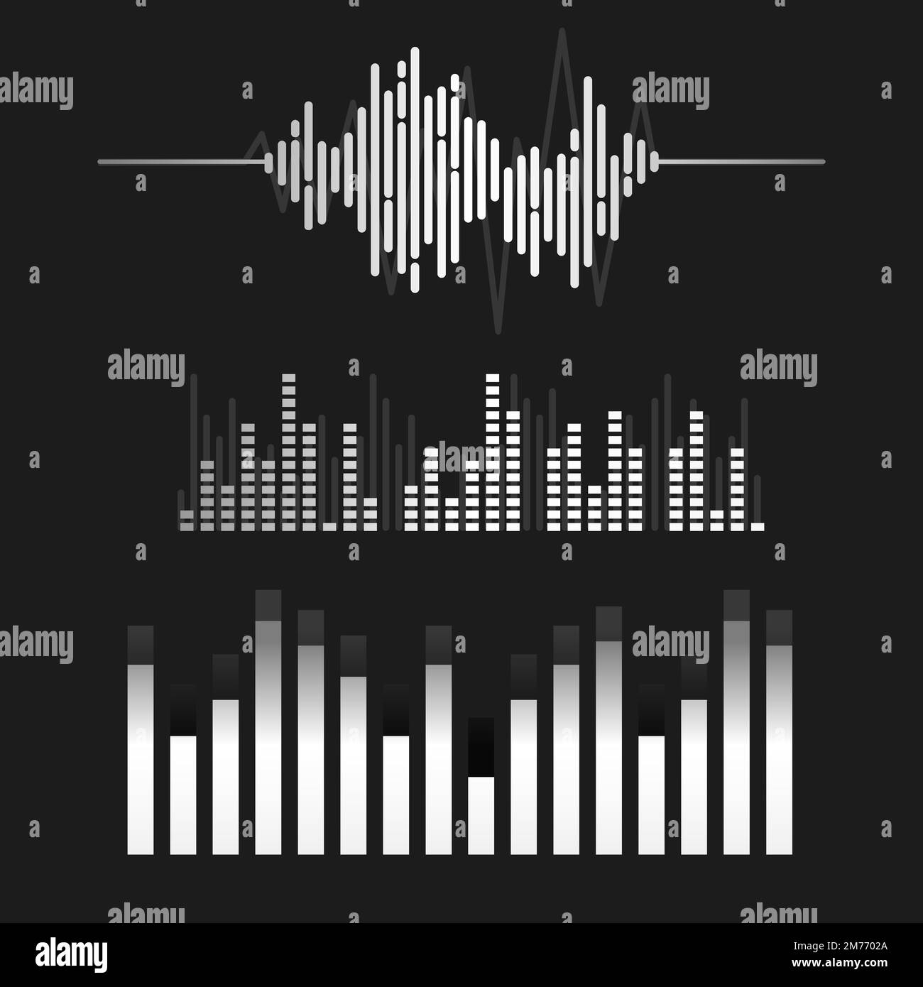 Sound wave equalizer vector design set Stock Vector Image & Art Alamy