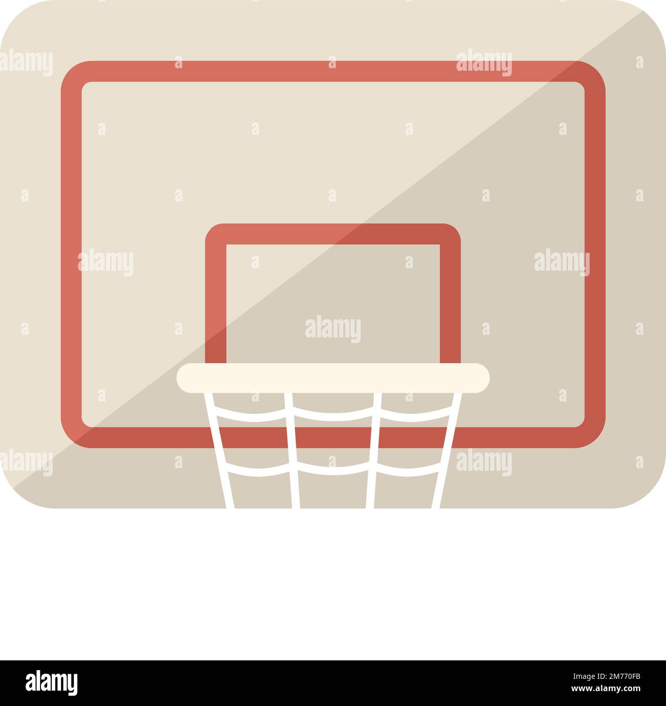 Basketball board icon flat vector. School sport. Gym room isolated Stock Vector