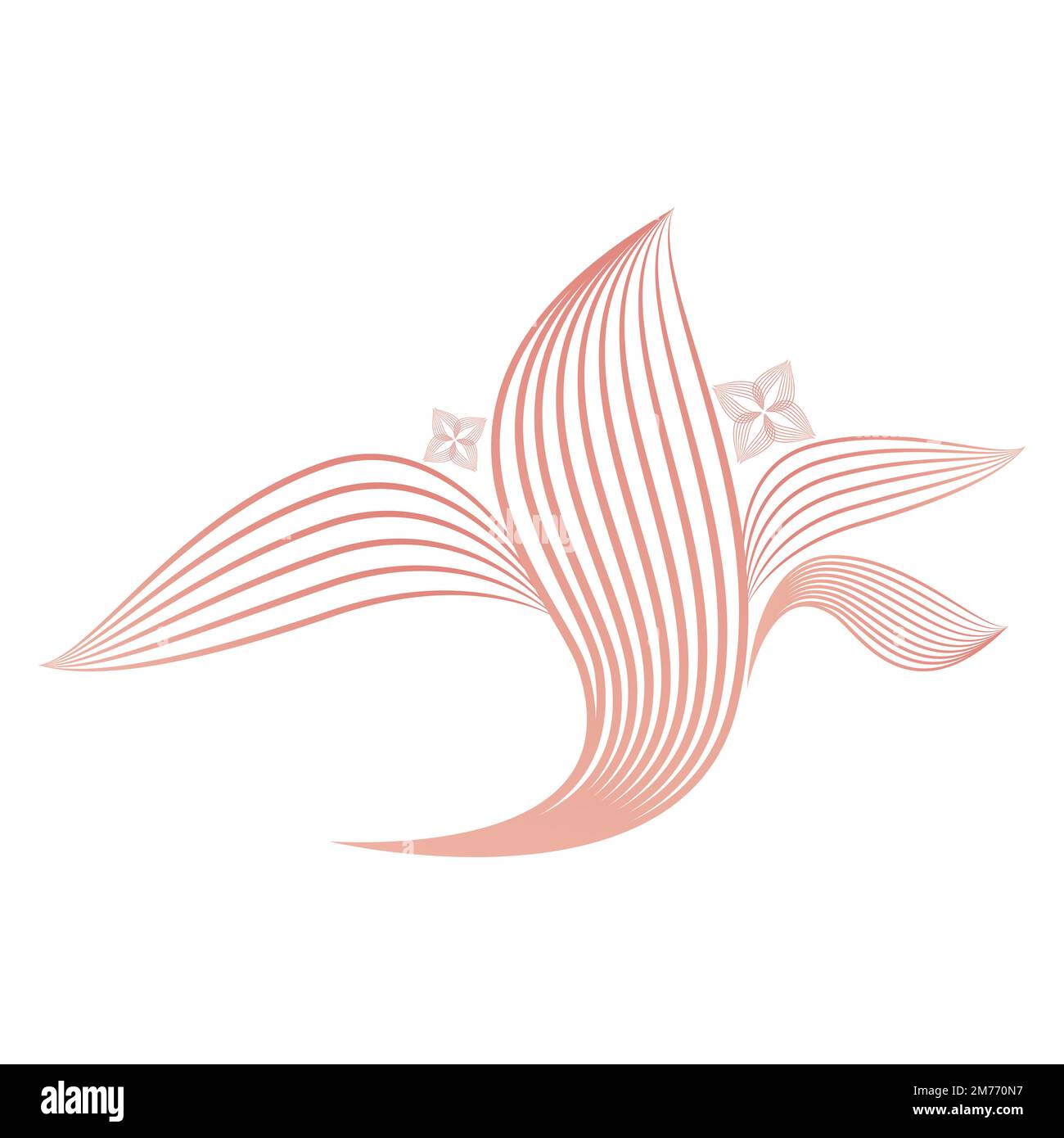 beautiful flower petals, flower line design Stock Photo - Alamy