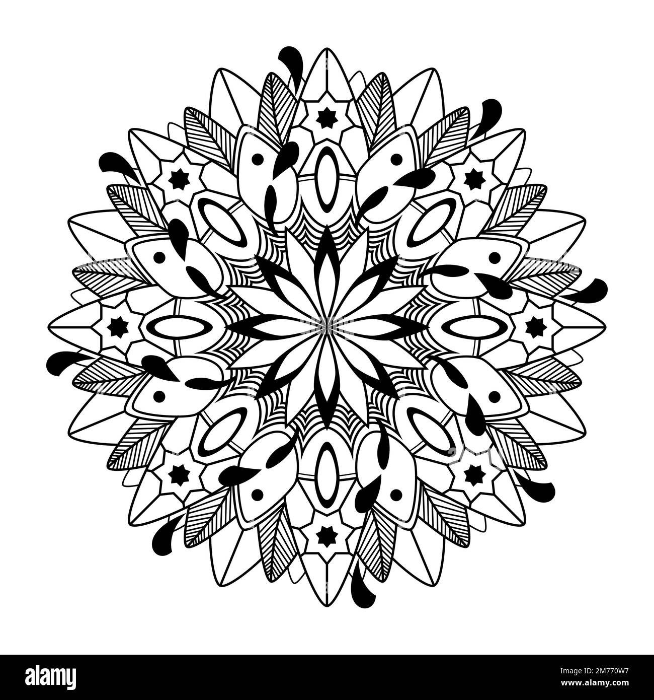 Black mandala hi-res stock photography and images - Alamy