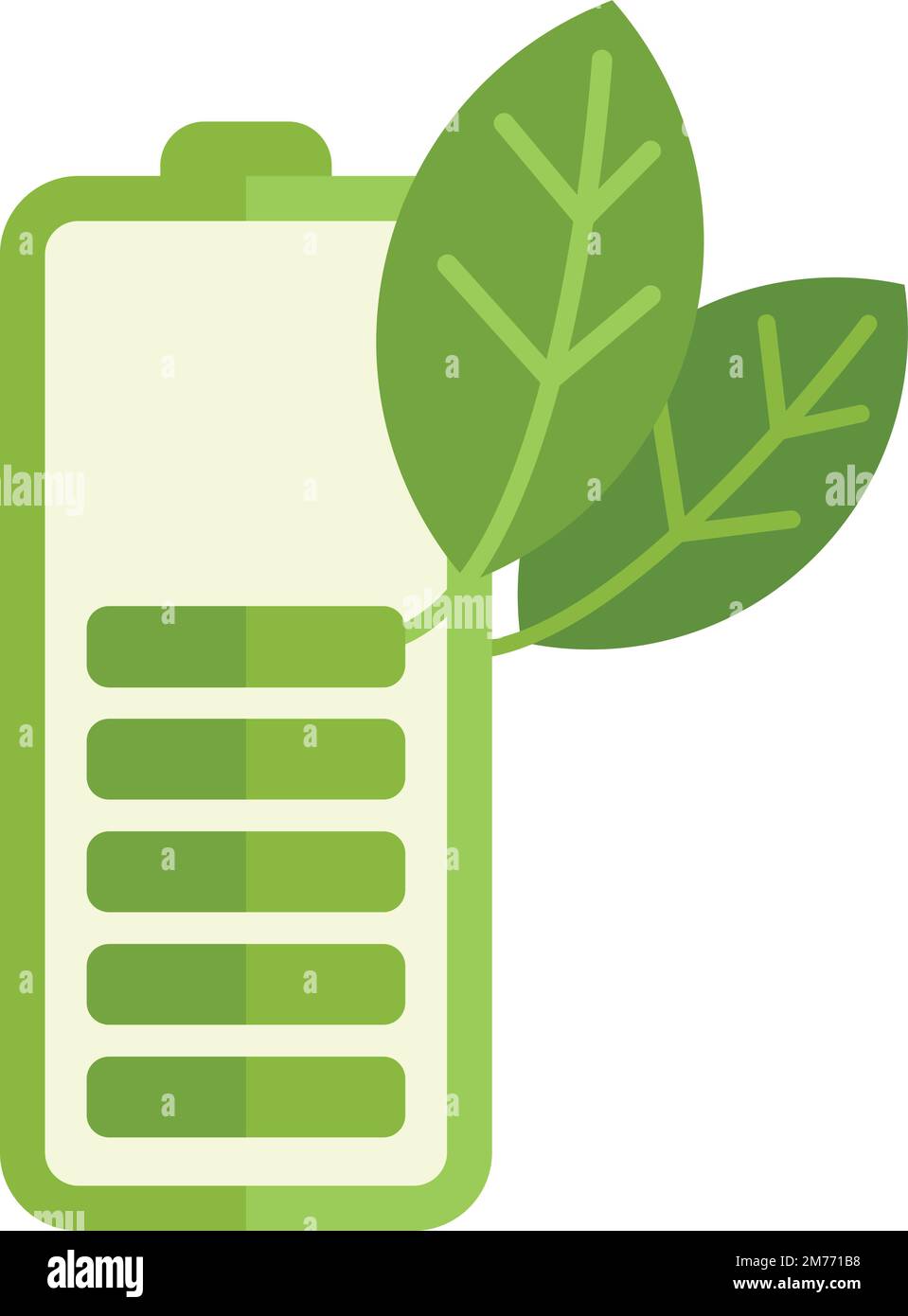 Eco energy icon flat vector. Nature energy. Power clean isolated Stock ...