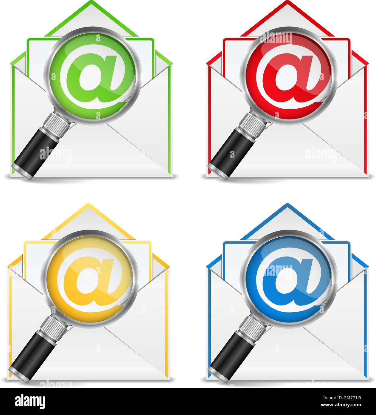 Envelope with new email, vector eps10 illustration Stock Vector