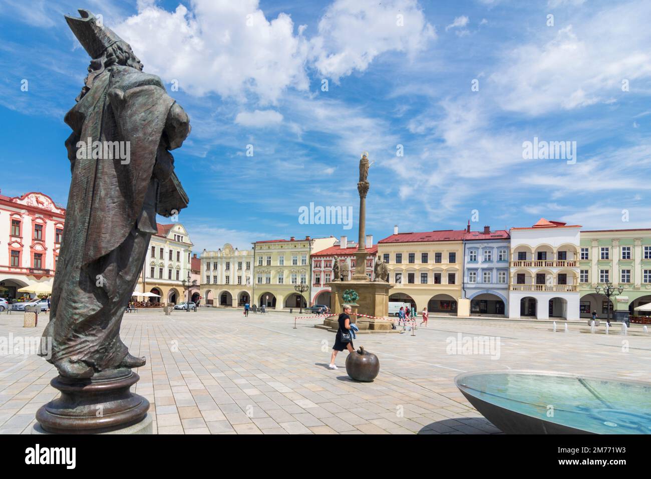 Novy Jicin (Neu Titschein, Neutitschein): Masarykovo Square with the ...