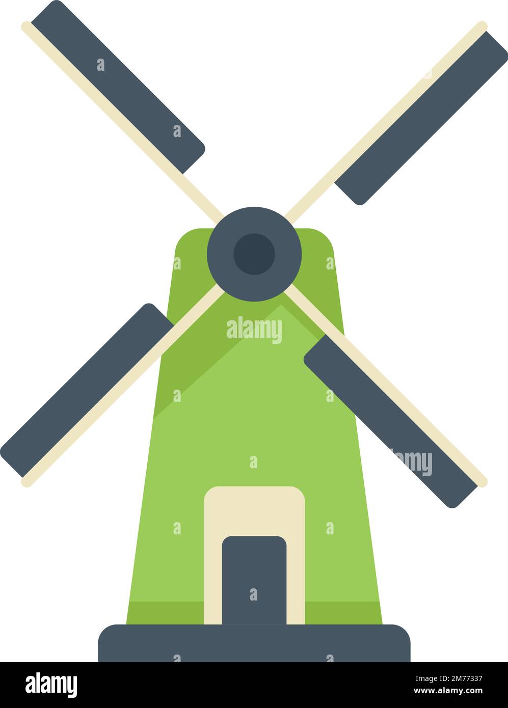 Eco mill icon flat vector. Nature clean. Solar plant isolated Stock Vector Image & Art Alamy