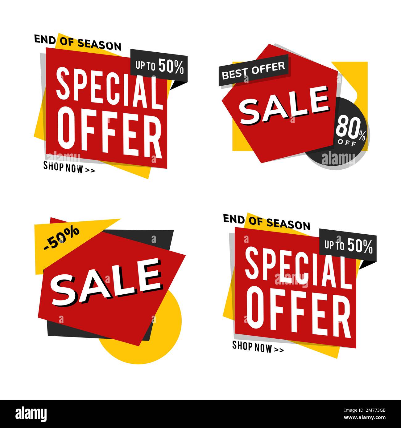 Shop sale promotion advertisements vector set Stock Vector Image & Art ...