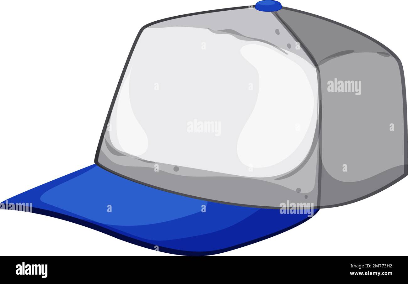 white baseball cap cartoon vector illustration Stock Vector Image & Art