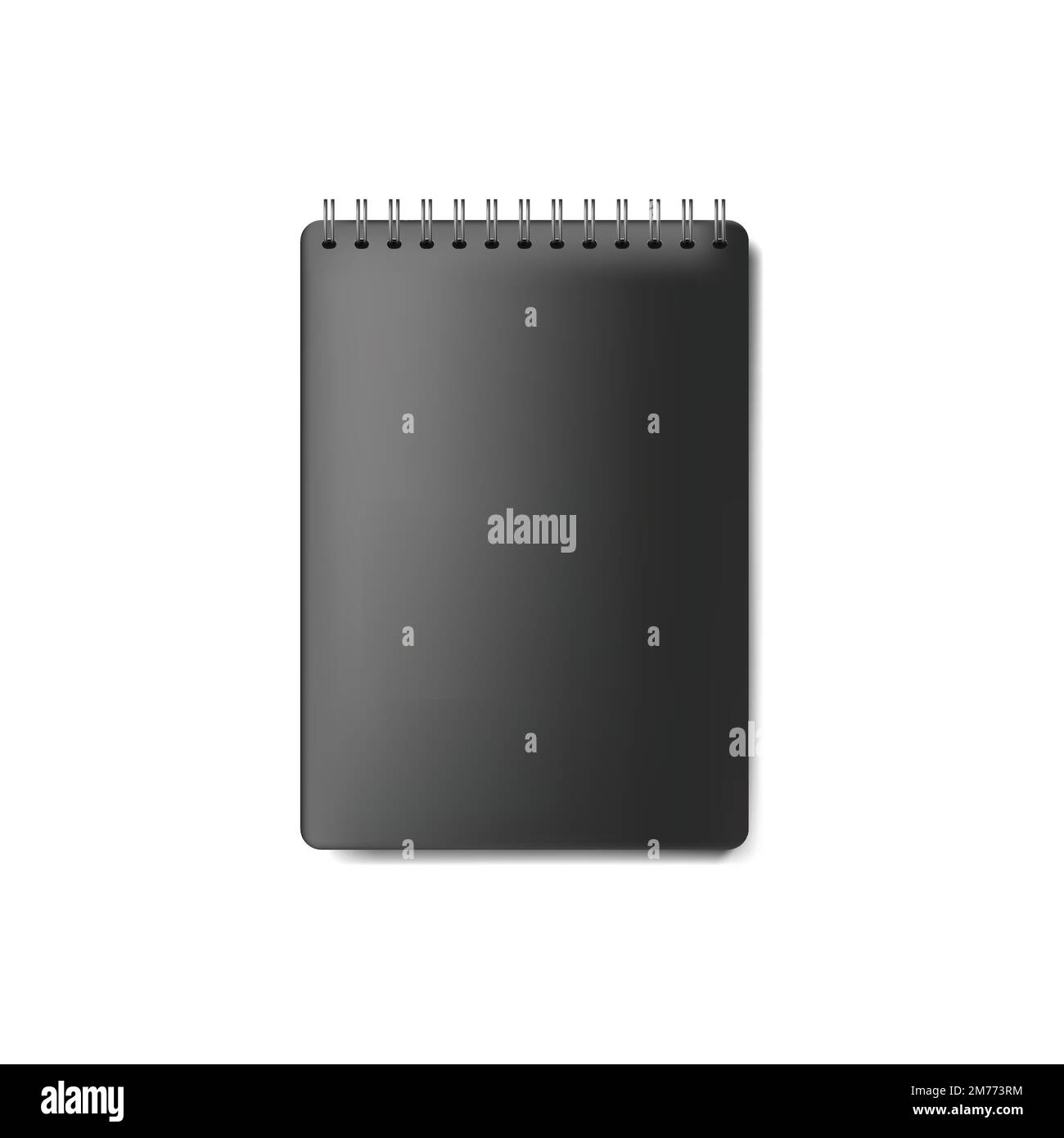 Spiral black notebook mockup isolated vector Stock Vector Image & Art