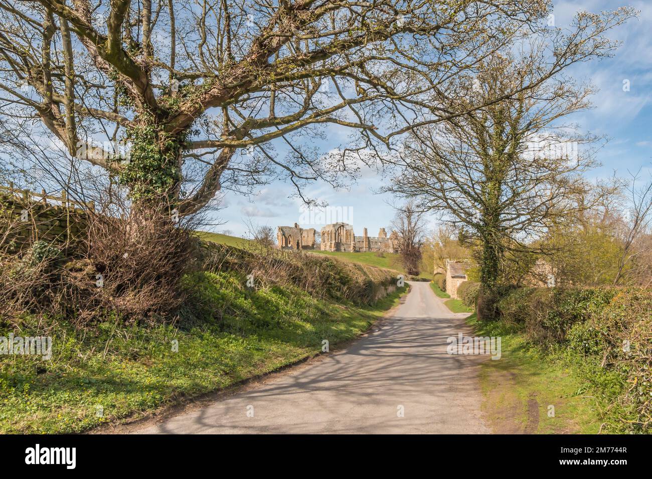 The road leading to Egglestone Abbey near Barnard Castle from Abbey