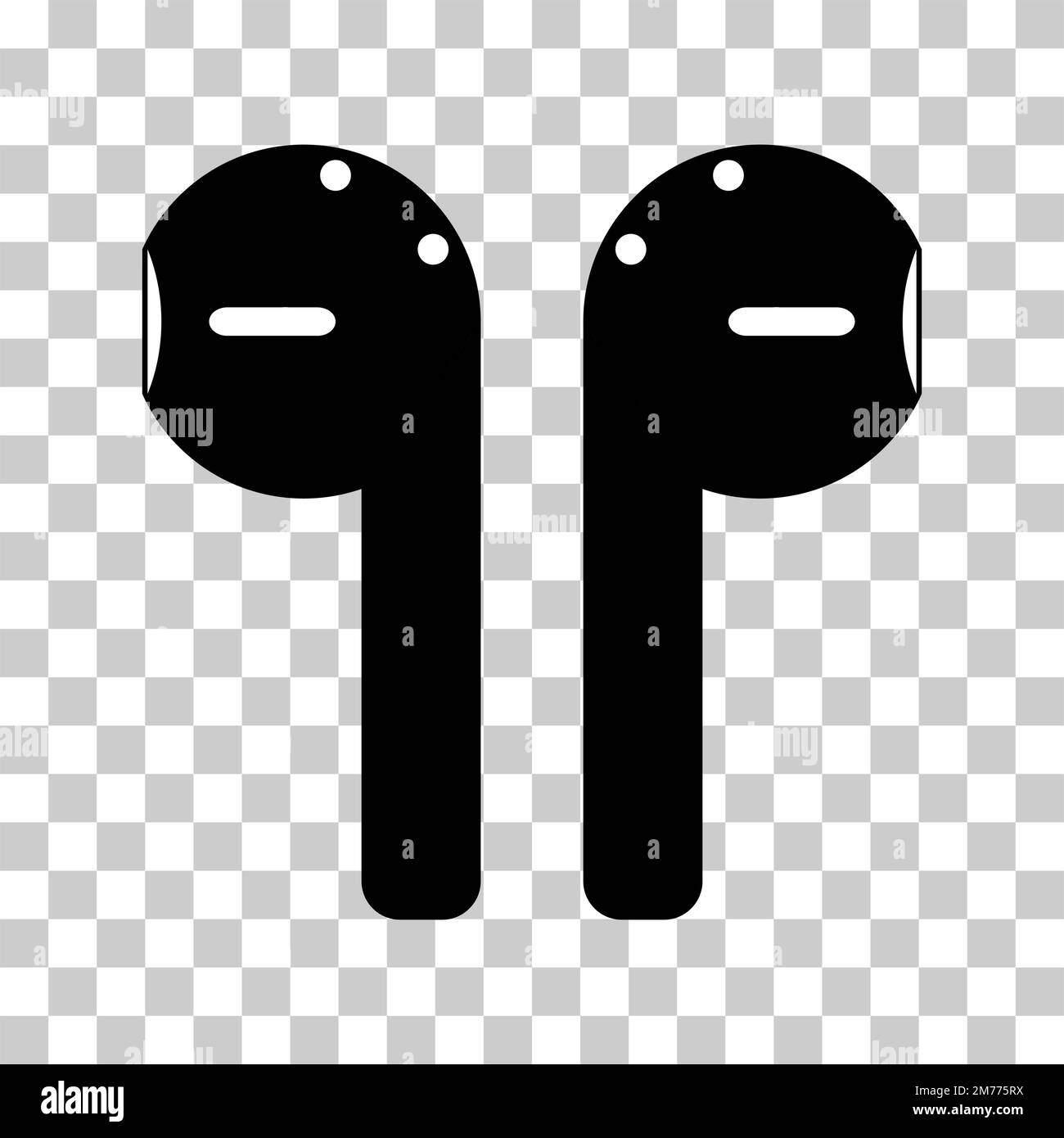 Set of Earphones music flat icon, sound technology device sign, web