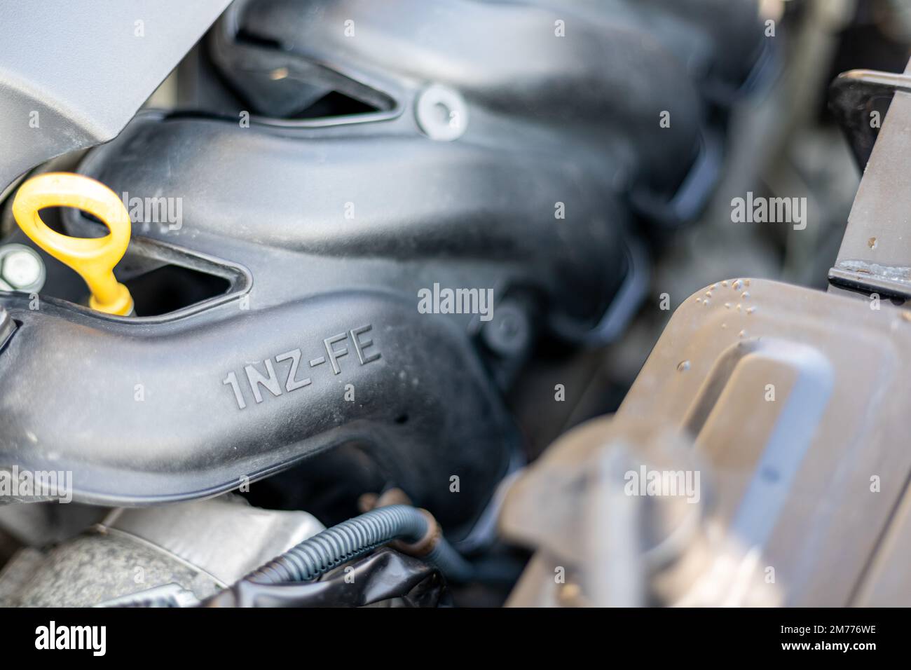 Swat, Pakistan - December 26, 2022 : 1NZ-FE 1.5 engine clsoeup Stock Photo