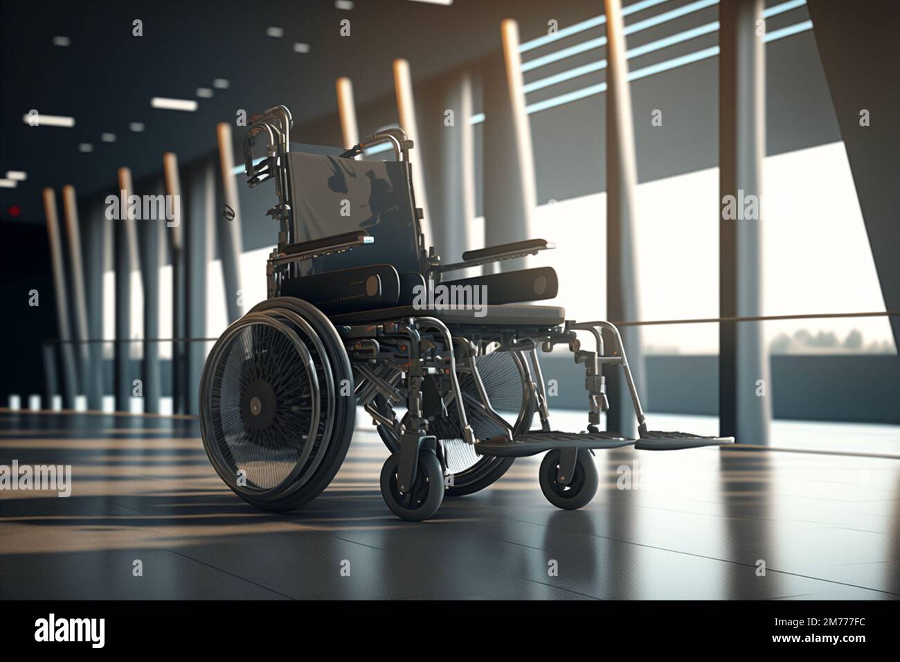 wheelchair inside the terminal, front view Stock Photo Alamy