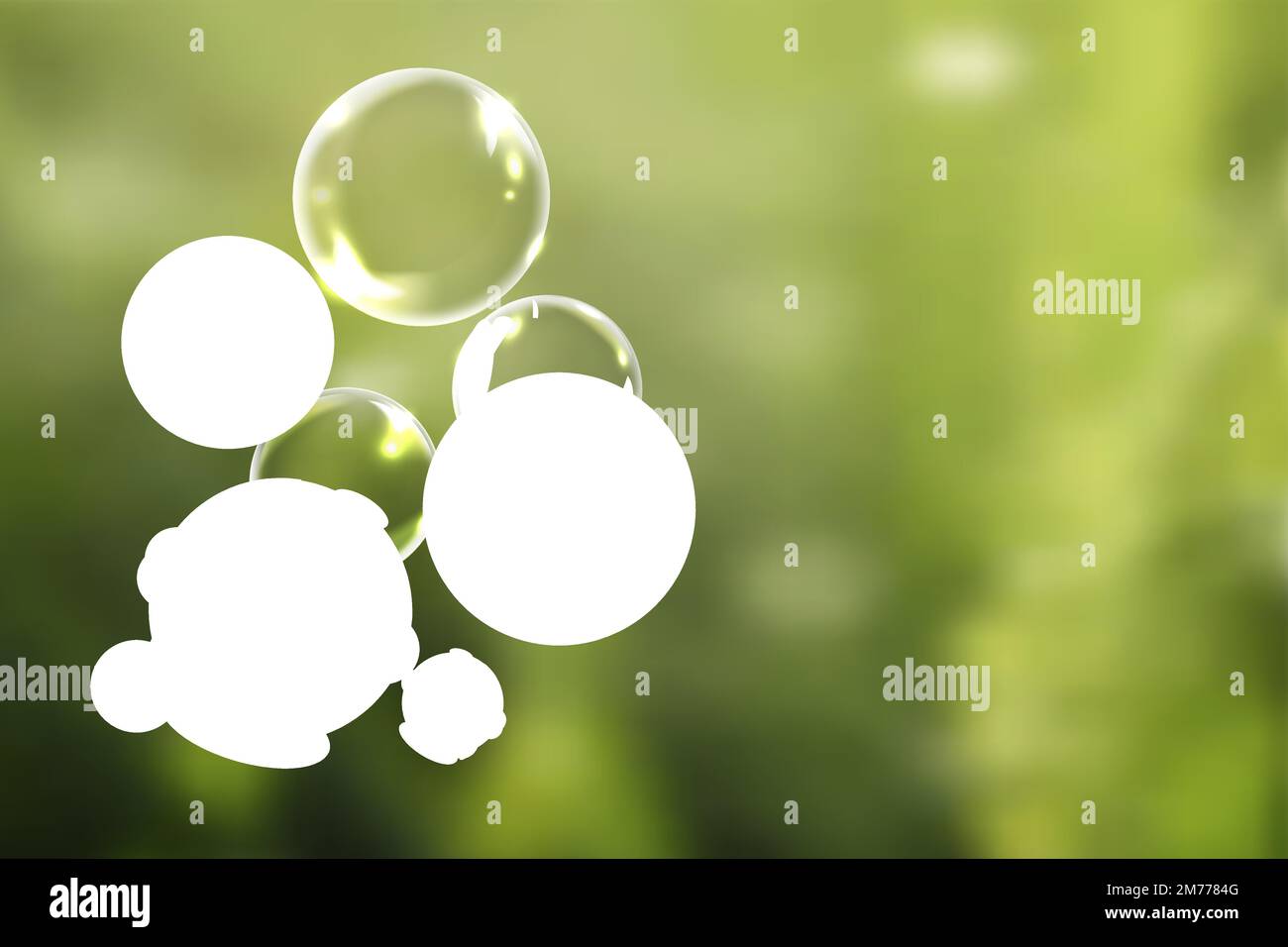 Soap bubbles floating in the green background vector Stock Vector Image ...