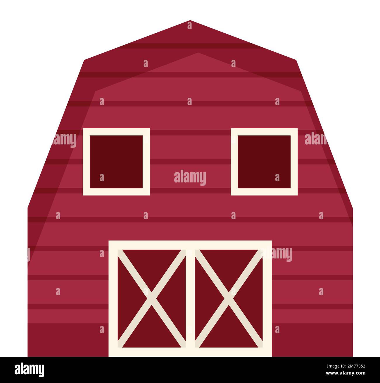 Farm barn icon flat vector. Eco farming. Garden village isolated Stock ...