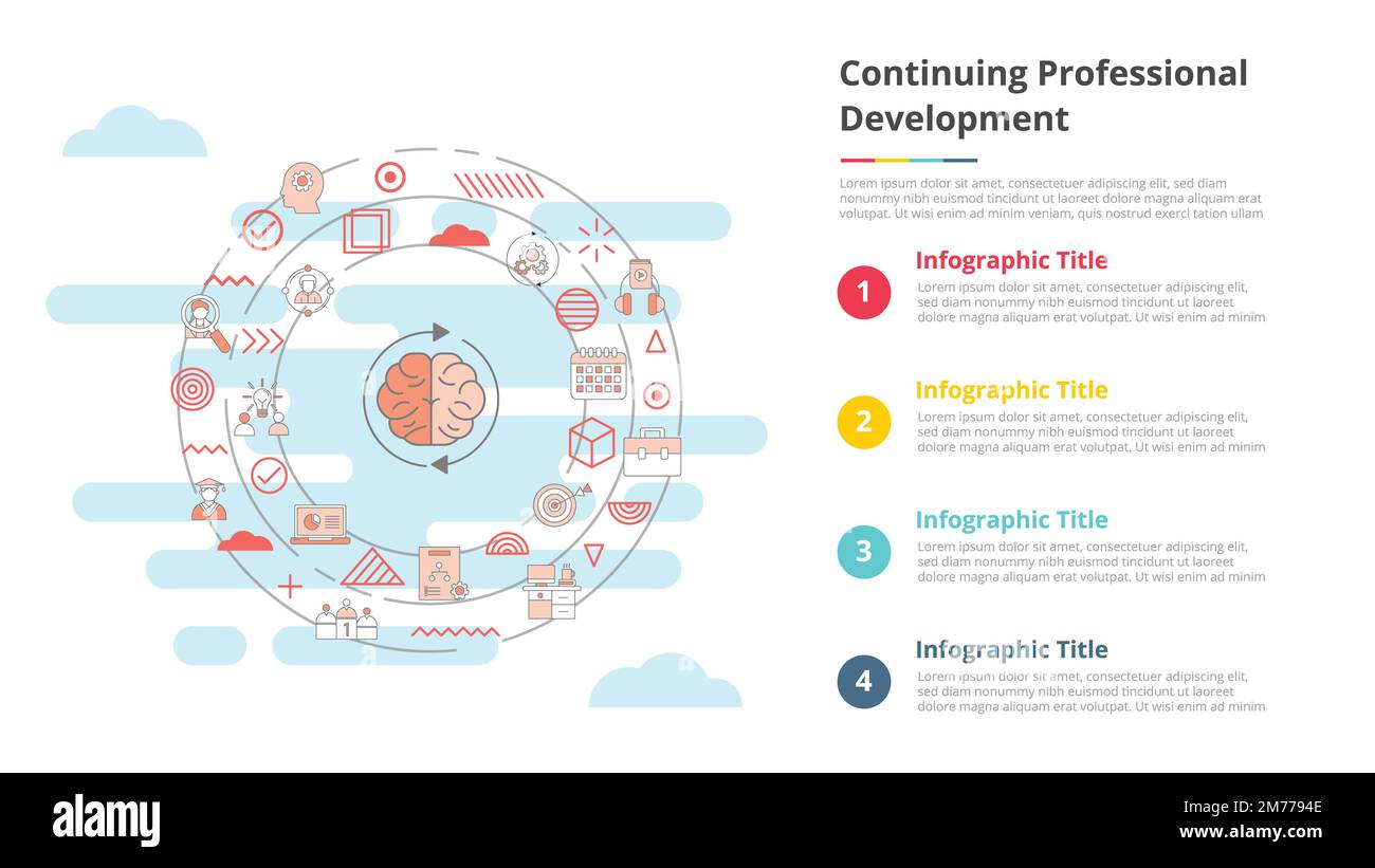 cpd continous professional development concept for infographic template
