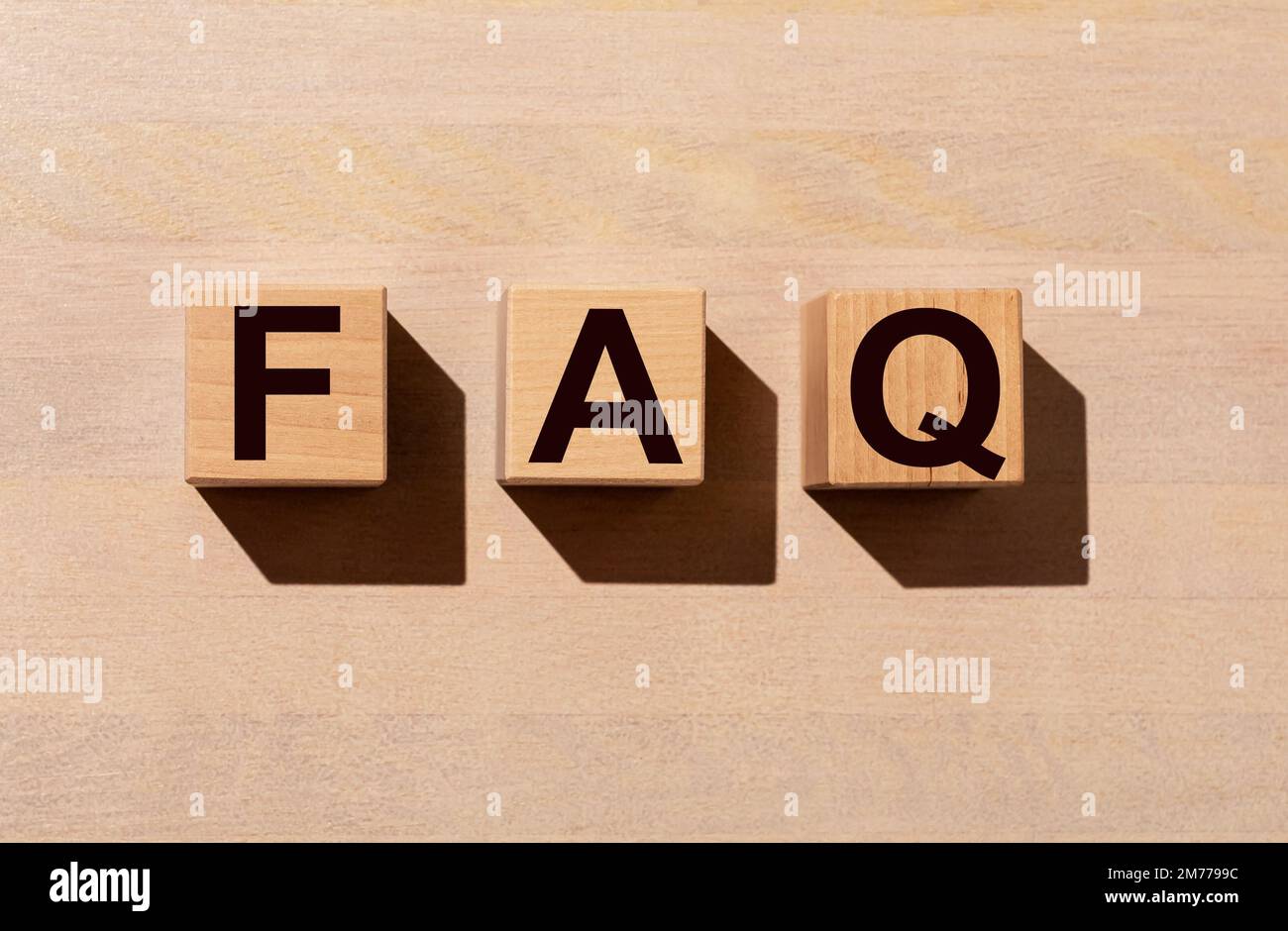 FAQ QnA, questions and answers acronym. Frequently asked, Q and A concept. High quality photo Stock Photo