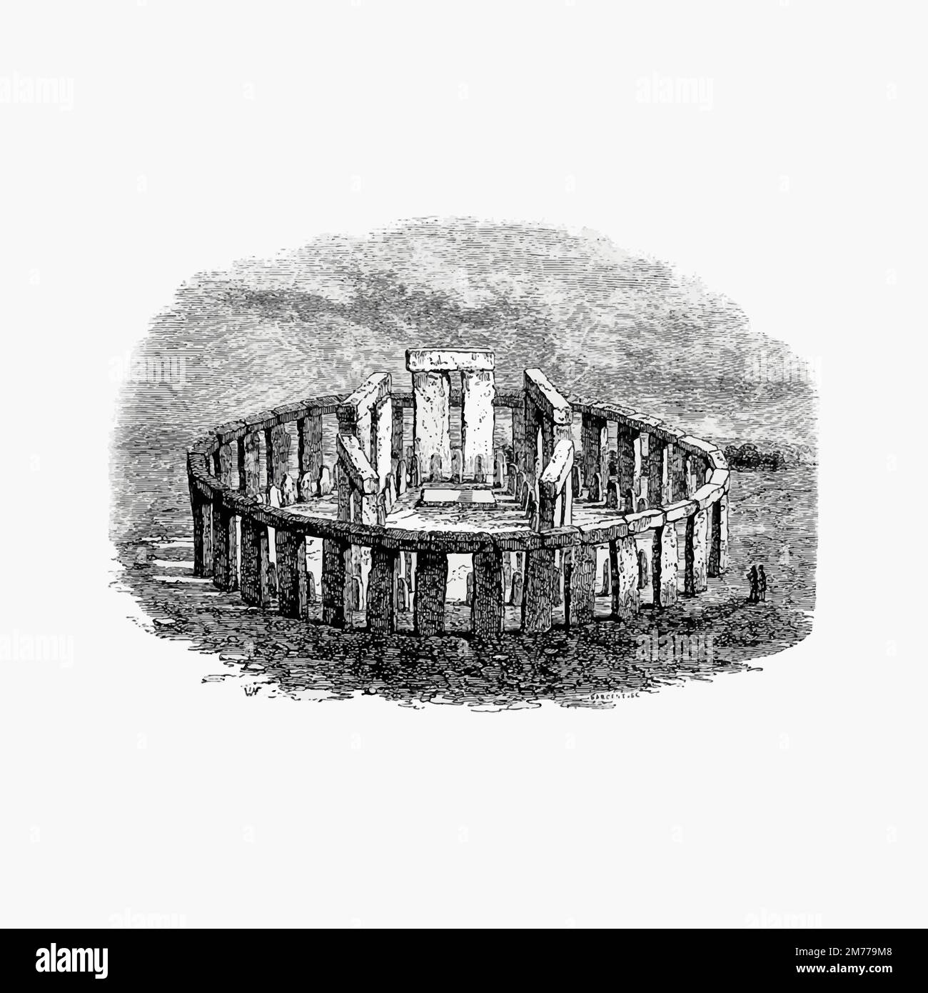 Stonehenge site illustration vector Stock Vector Image & Art - Alamy