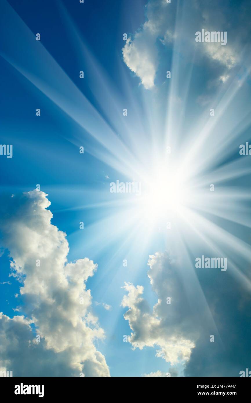 cloudy sky and sun Stock Photo - Alamy