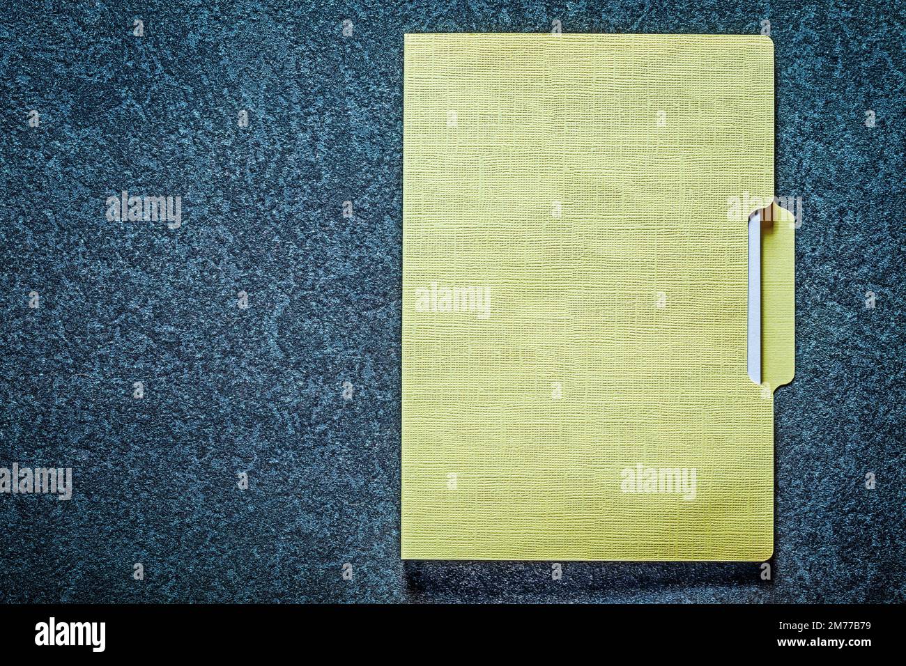 Office folder on black background. Stock Photo