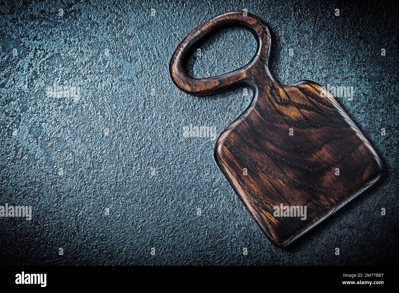 oak wood vintage cutting board close up Stock Photo