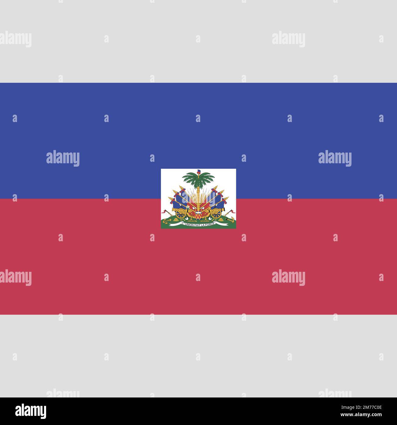 National Haiti flag, official colors and proportion correctly. National Haiti flag. Vector