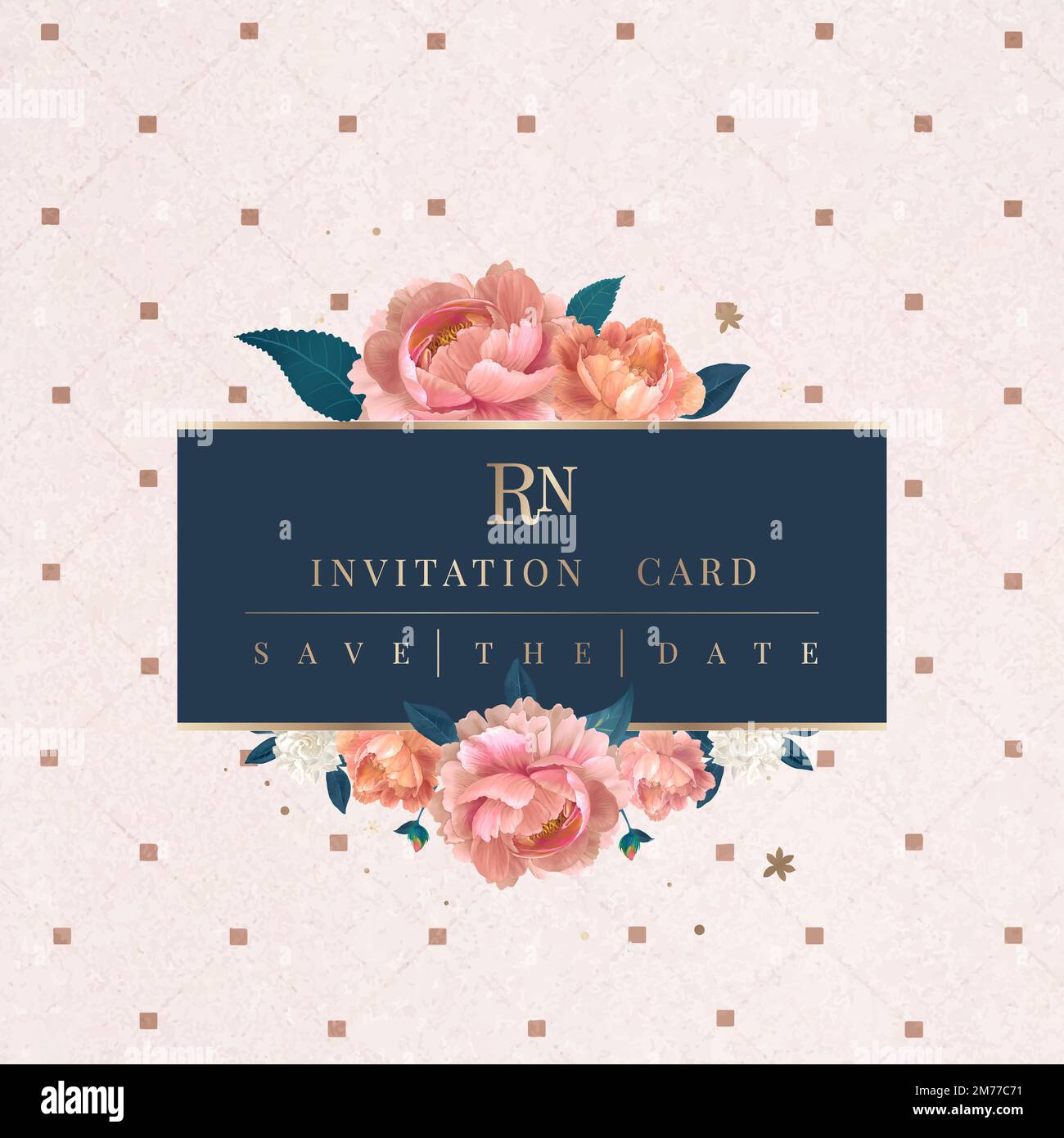 Wedding invitation floral card template vector Stock Vector Image & Art ...