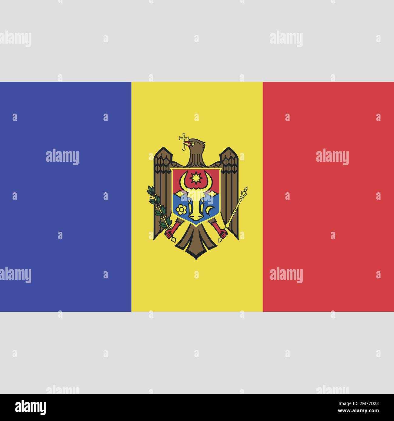 Moldova. National flag. Icon. Symbol. Vector illustration on white