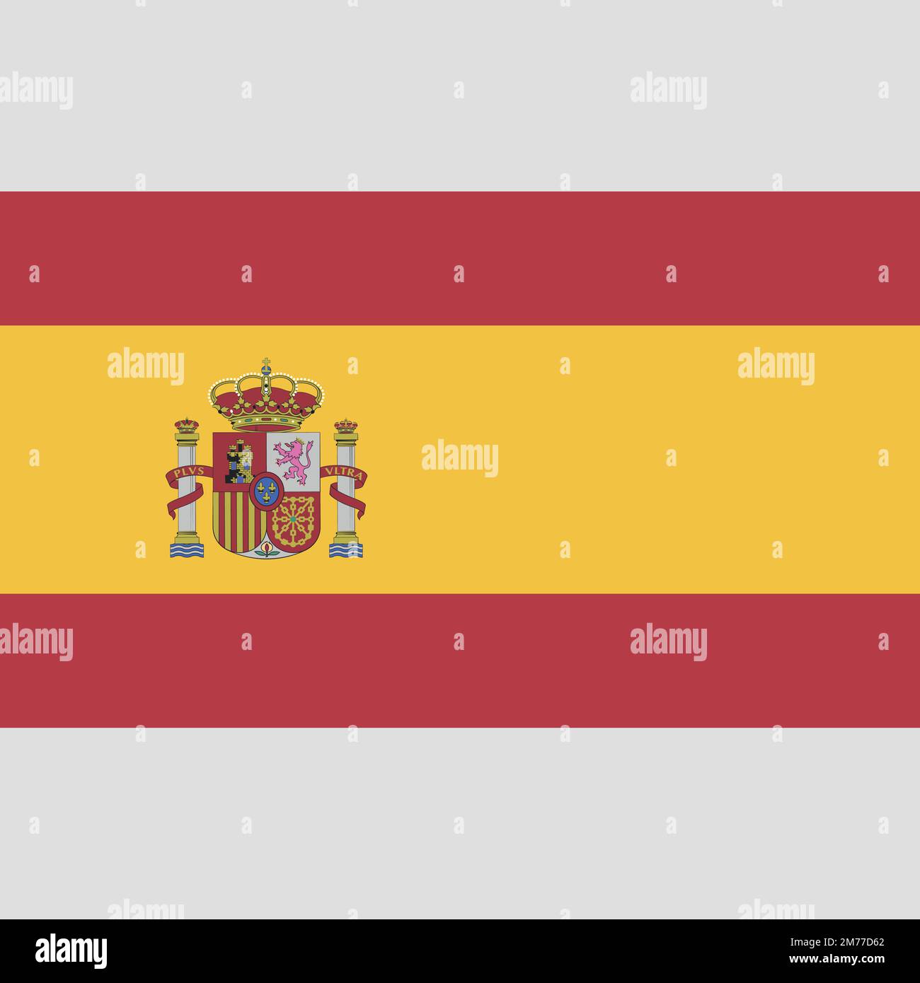 Simple flag of Spain. Spanish flag. Correct size, proportion, colors