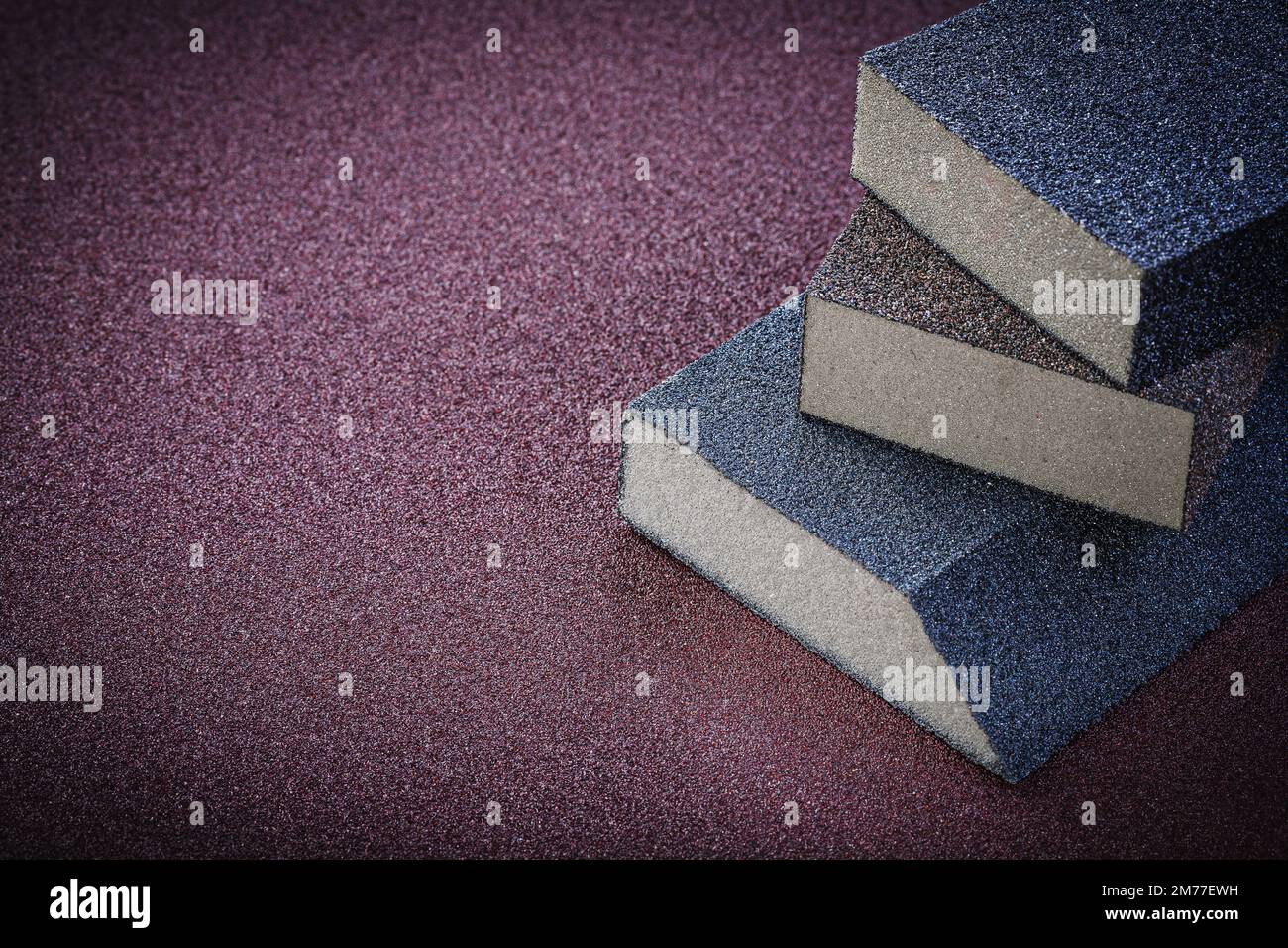 Sanding sponges on glasspaper abrasive materials Stock Photo Alamy