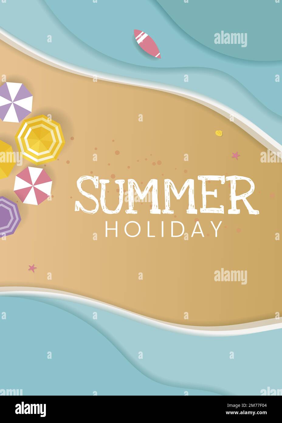 Summer holiday tropical beach background vector Stock Vector Image ...