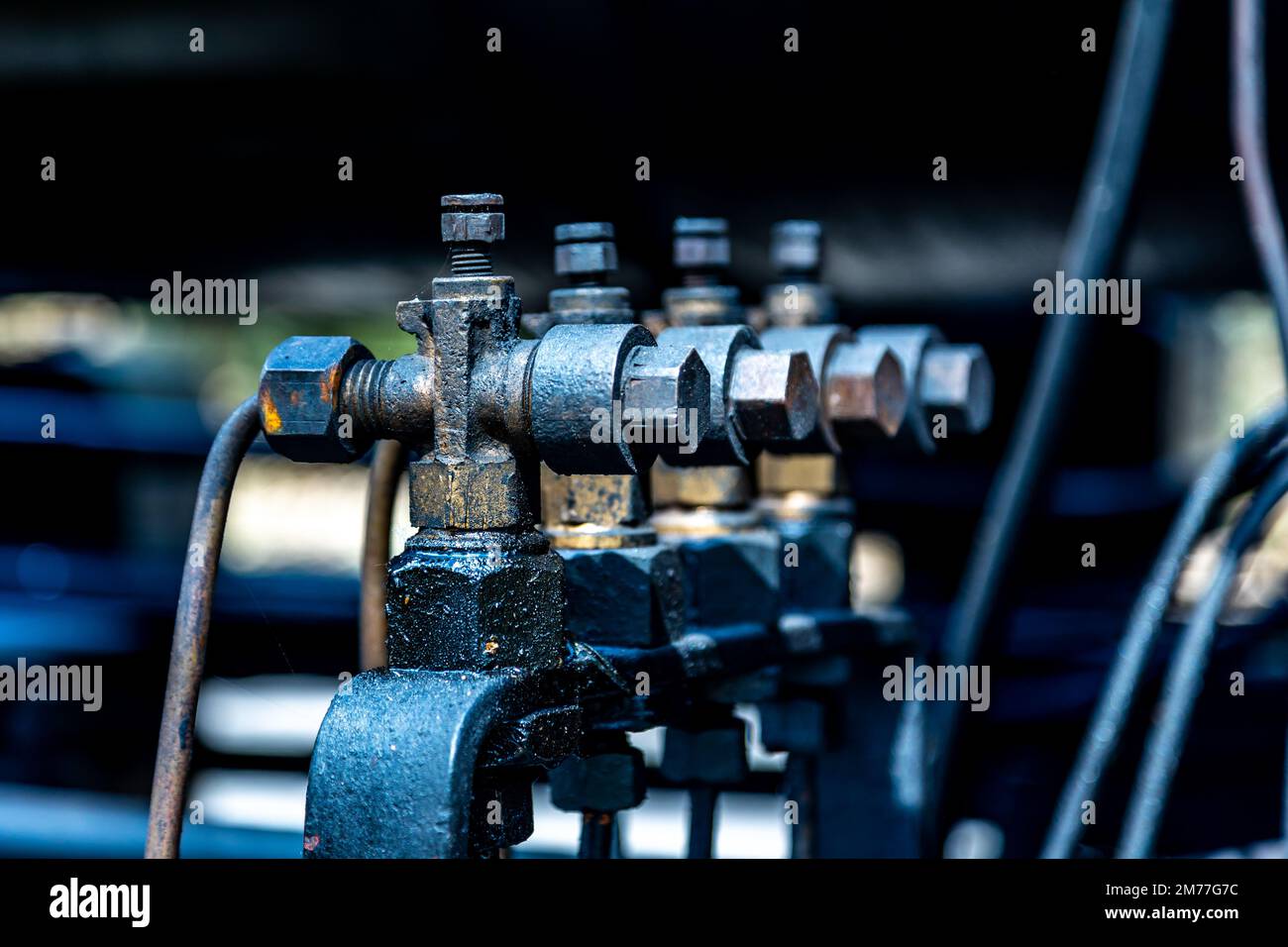 Air distributor in a steam Closeup showing details, taken