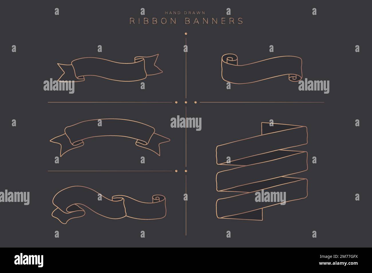Hand drawn ribbon banner Stock Vector Images - Alamy