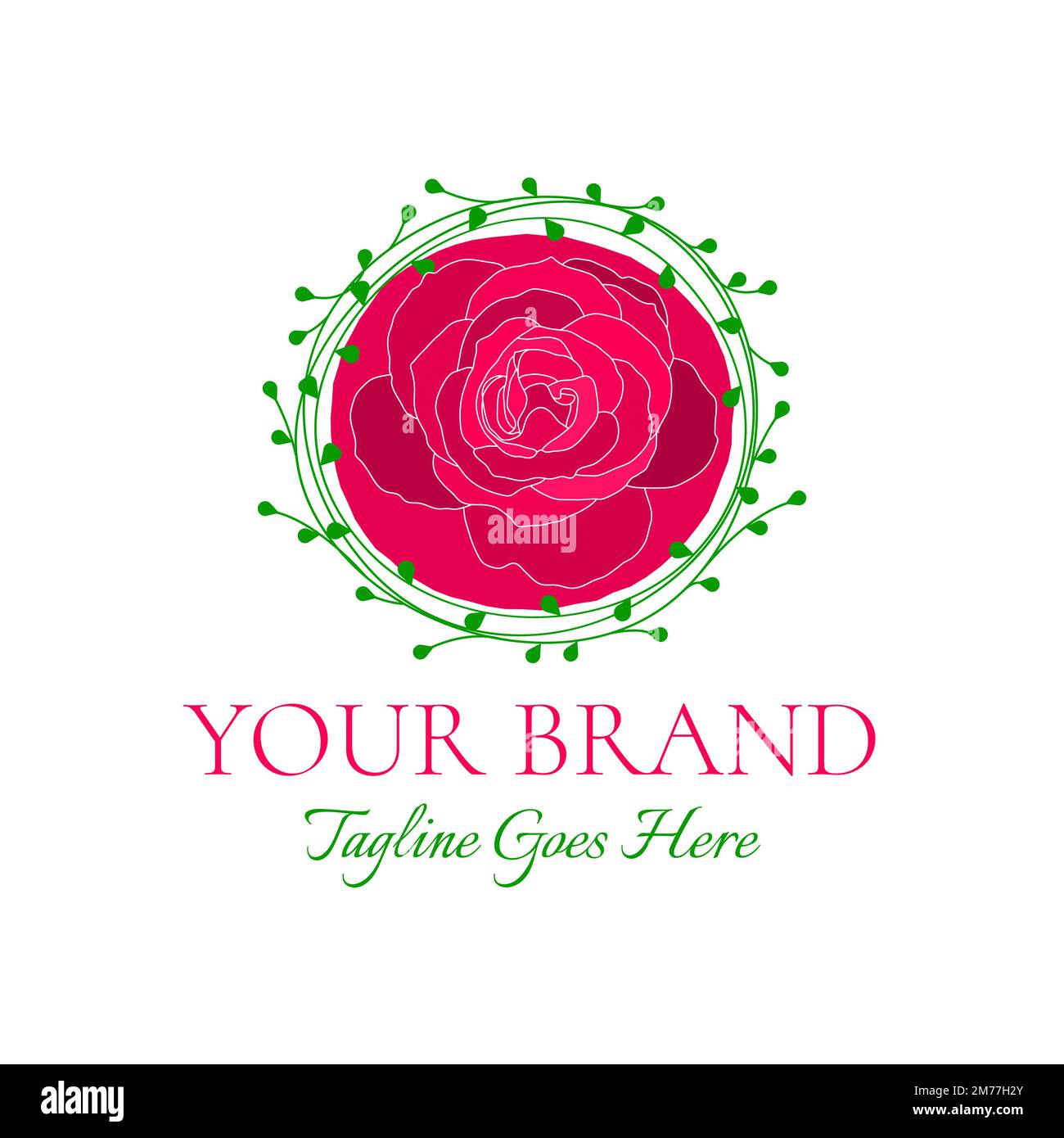 Rose Flower Shop Brand Logo Design Stock Vector Image & Art Alamy