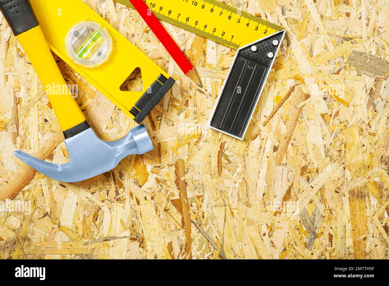 tools on plywood Stock Photo Alamy