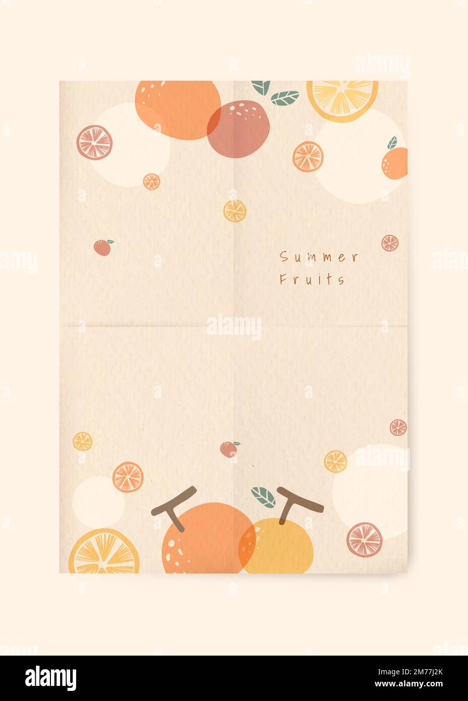 Orange patterned background with design space vector Stock Vector