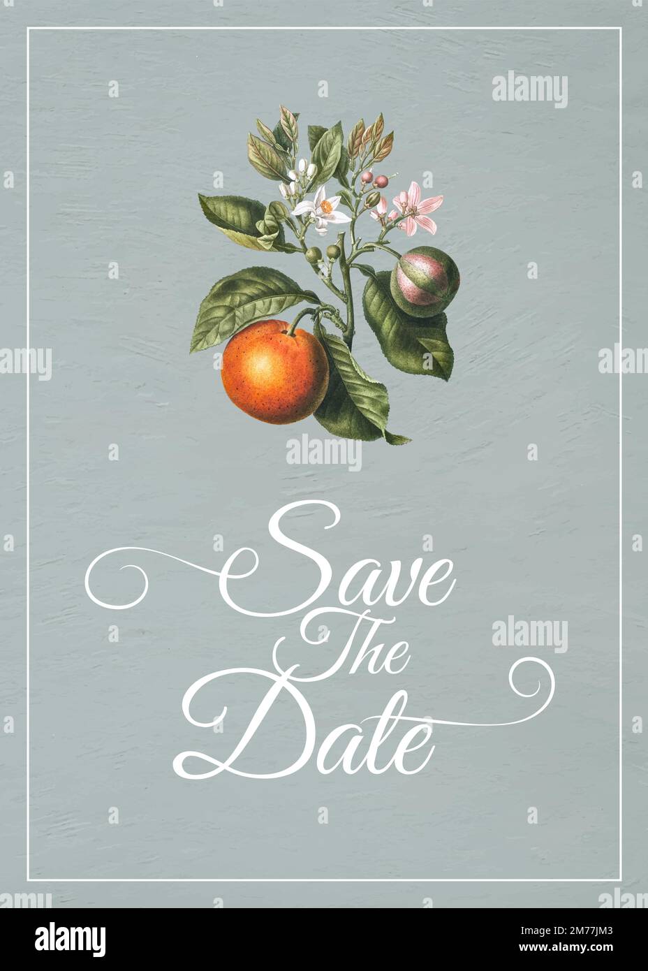 Tropical save the date wedding card vector Stock Vector