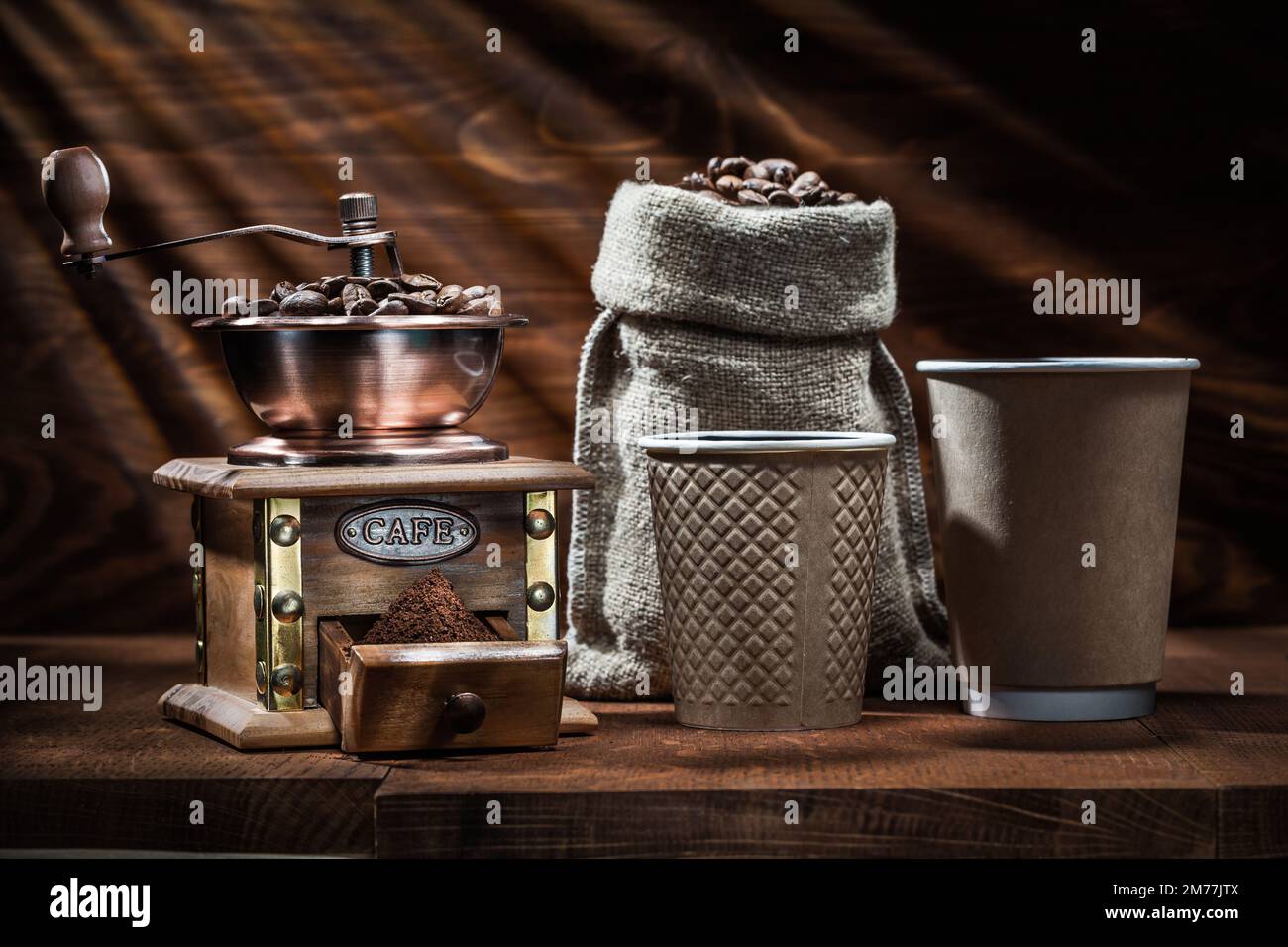 Vintage paper cups hi-res stock photography and images - Alamy